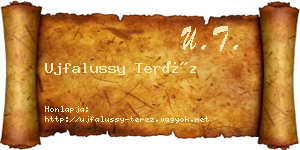 Ujfalussy Teréz névjegykártya